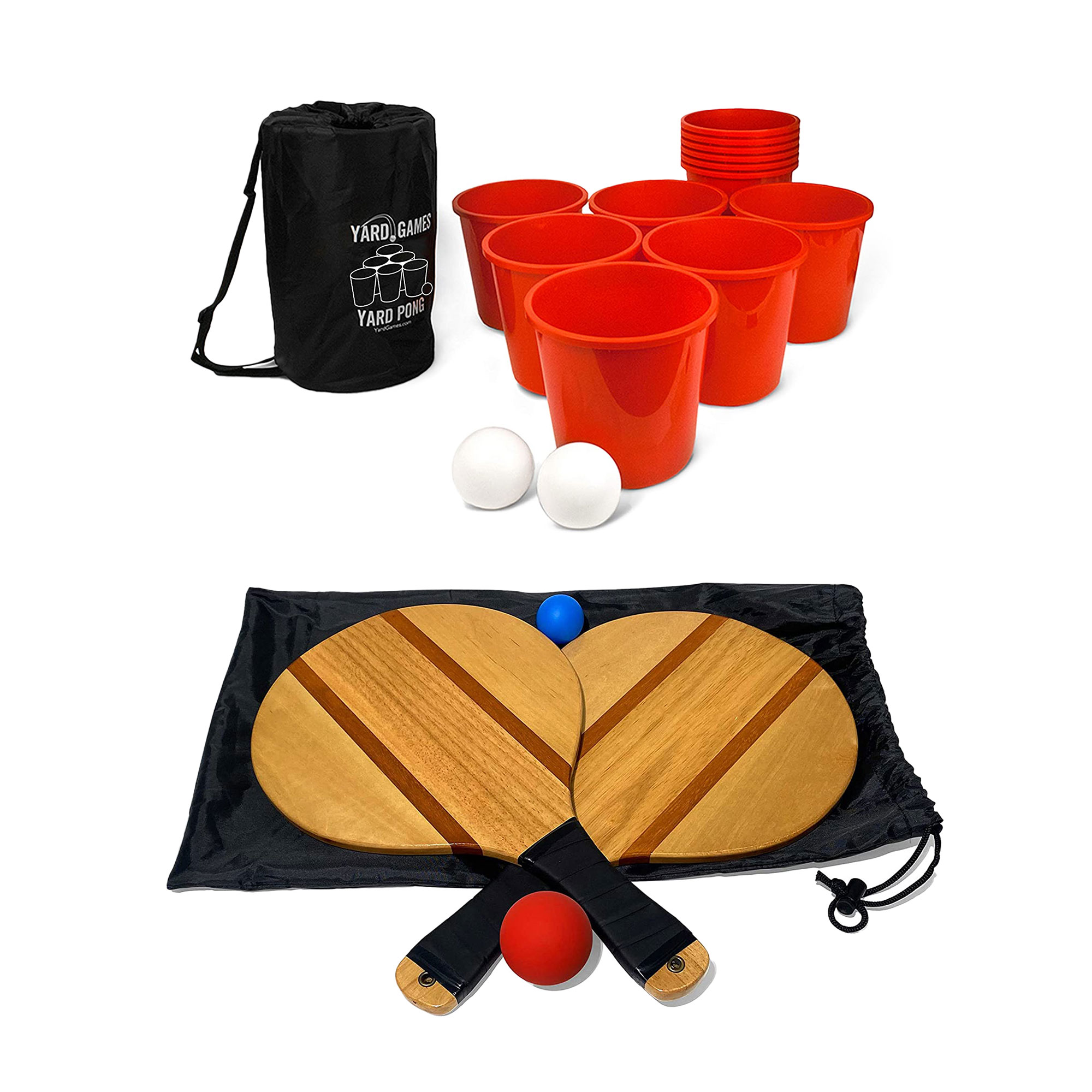 YardGames Giant Outdoor Yard Pong Activity Set + Premium Frescobol Game