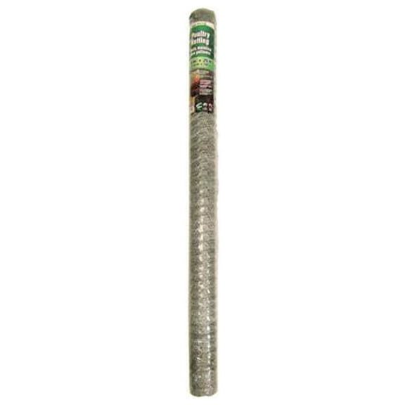 YardGard 308406B Galvanized Poultry Netting, 1 In. Mesh, 48 In. x 25 Ft. - Quantity 24