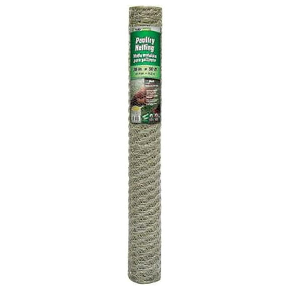 YardGard 308421B Galvanized Poultry Netting, 1 In. Mesh, 36 In. x 50 Ft. - Quantity 8