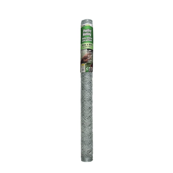 YardGard 36" x 50’ 2 inch Mesh Hexagonal Poultry Netting Wire Fence