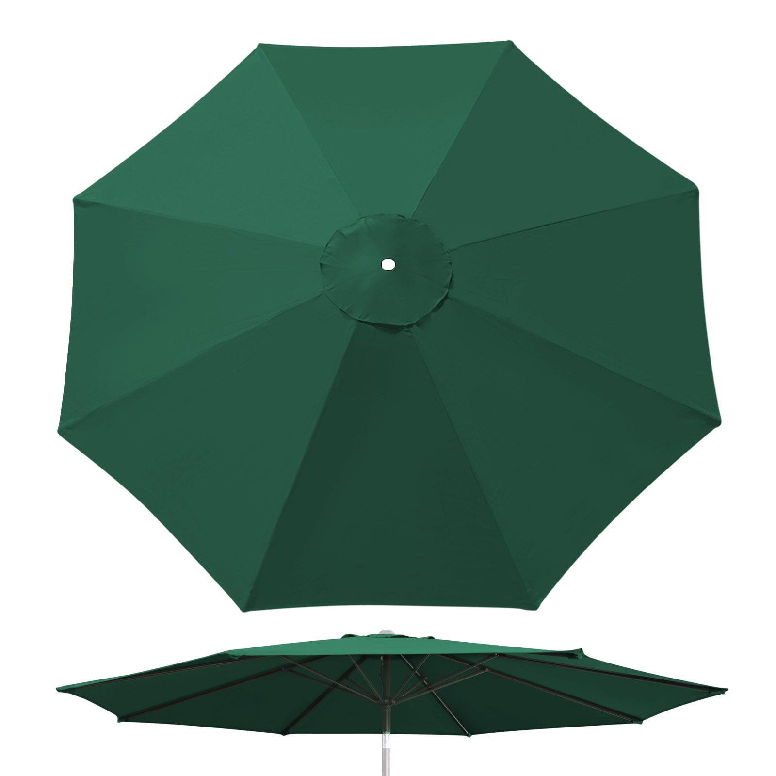 Green 10ft Polyester Patio Umbrella Canopy Replacement