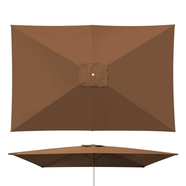 YardGrow 10x6.5 FT Umbrella Replacement Canopy 6 Ribs Patio Umbrella Canopy Cover, Frame NOT Included
