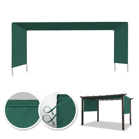 YardGrow 17' x 6.7' Universal Replacement Canopy for Pergola Green Polyester, UV Resistant