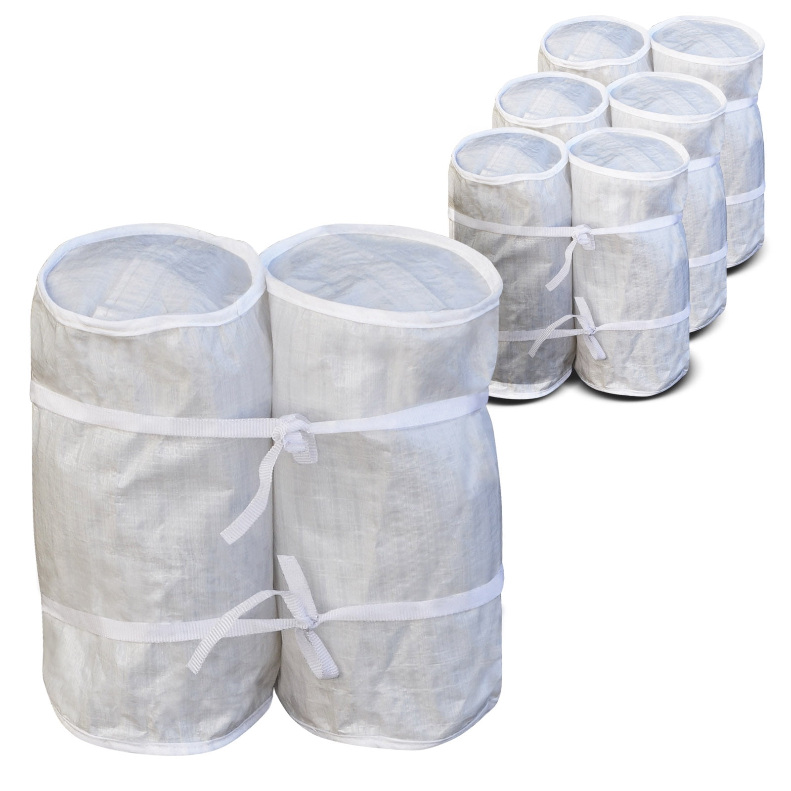 White PE Outdoor Tent Weight Sand Bag Kit with Carry Straps