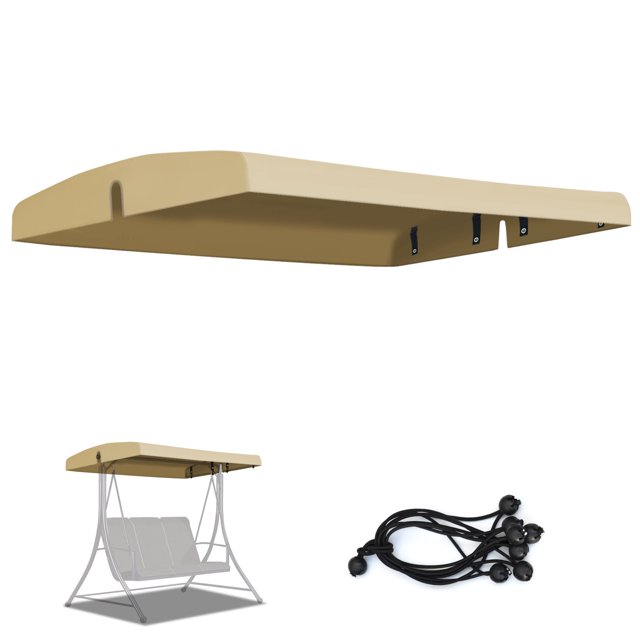 YardGrow 76''x51'' Patio Swing Canopy Replacement Cover Swing Replacement Canopy Top Cover