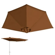 YardGrow Patio Umbrella replacement Canopy for 10' 5-rib Half Umbrella Sunshade Cover