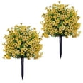 thumbnail image 1 of YardVibe 2 Pack 23.6in Artificial Violet Ball Topiary Trees with Ground Spikes,Artificial Boxwood Topiary Ball Trees,Fade Resistant Faux Shrubs Tree for Indoor Outdoor Front Porch Decor, Yellow, 1 of 5