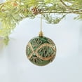 thumbnail image 1 of YardVibe 80MM/3.14" Christmas Ball Ornaments, Delicate Painting Shatterproof Christmas Ornaments, Hanging Ball Ornament for Xmas Tree Holiday Wedding Party Home Decorations (Green & Gold), 1 of 6