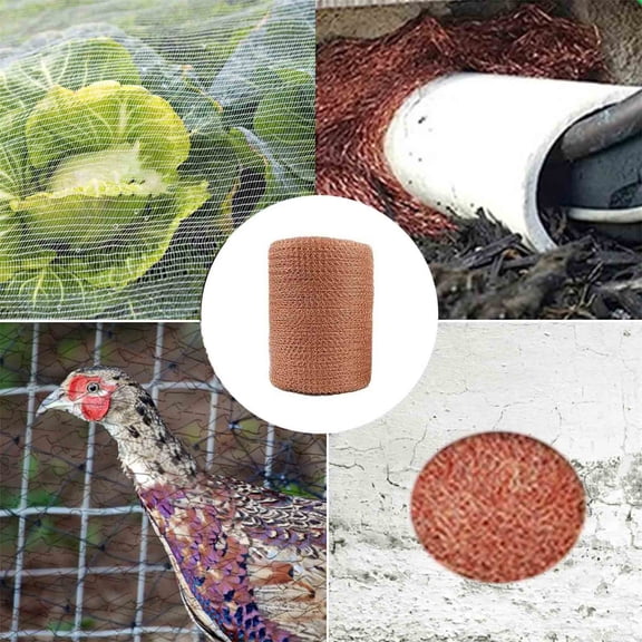 YardVibe Copper Mesh Roll for Mice Rat, Sturdy 5 * 20FT Copper Wool Mouse Trap Hole Filler for Bat Snail Bird Control with Packing Tool