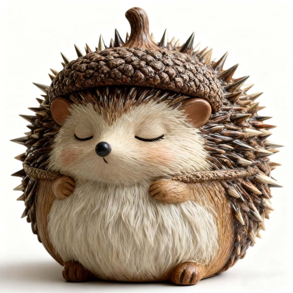 YardVibe Forest Animal Acorn Ornaments – Cute Cozy Forest Christmas Ornaments, Christmas Acrylic Ornaments 2D Cartoon Animal Holiday Decorations for Tree, Hedgehog