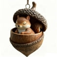 thumbnail image 1 of YardVibe Forest Animal Acorn Ornaments – Cute Cozy Forest Christmas Ornaments, Christmas Acrylic Ornaments 2D Cartoon Animal Holiday Decorations for Tree, Squirrel, 1 of 3