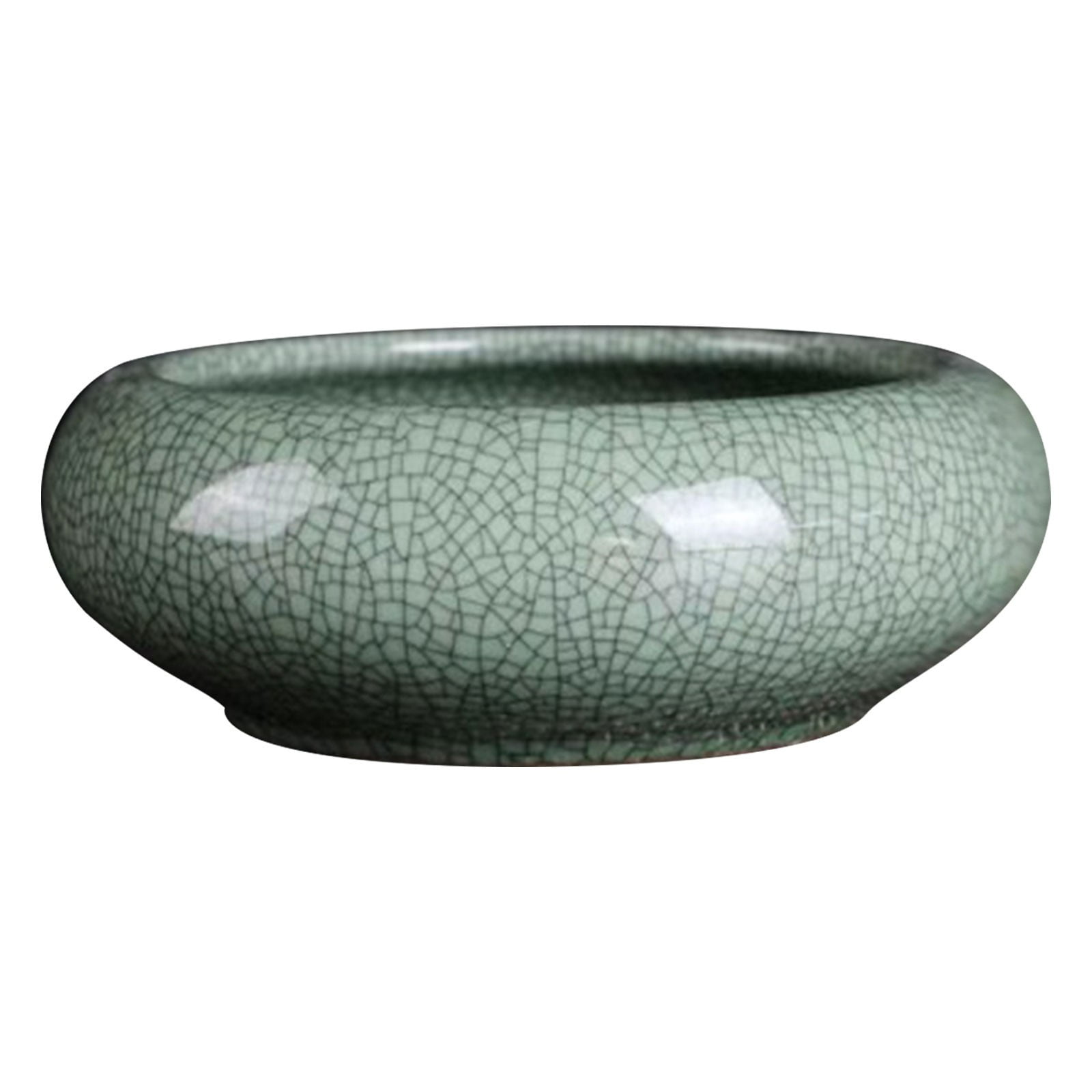 YardVibe Lotus Bowl Planter, Round Lotus Bowl, Ceramic Lotus Flower Bowl, Lotus Bowls for Planting in Water Indoors, Applicable to Bonsai Bowl Lotus Flower, Succulent Hydroponic Plant Home Decor