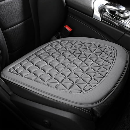 YardVibe Luxury Faux Leather Car Seat Cover Front Bottom Seat Cushion Cover, Anti-Slip, Fits 95% of Vehicles - 1 Piece, Gray