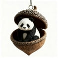 thumbnail image 1 of YardVibe Pine Cone Forest Animal Acorn Ornaments, Cozy Forest Christmas Ornaments, 2025 New Woodland Creature Figurine, 2D Acrylic Hanging Ornament Home Party Décor (Panda, 1 of 5