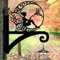 thumbnail image 1 of YardVibe Wall Plant Hanger - Heavy Duty Metal Brackets with Fairy Design for Plants, Bird Feeders, Lanterns, Wind Chimes, Outdoor & Indoor Use, Fairy and Hummingbird Design, 1 of 7