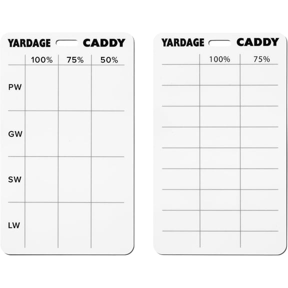 Yardage Caddy Golf Club Distance Tracker  Record Your Yardages  Dual-Sided Bag Tag