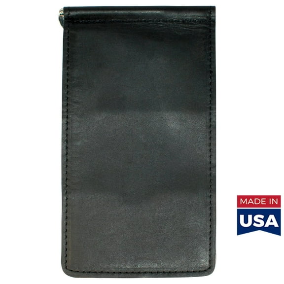 Yardage PGA Book Holder - Professional Tour Version, Ebony Black, Premium Full Grain Leather Book Cover