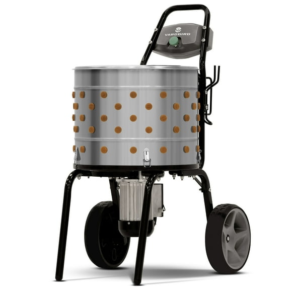 Yardbird 44204 Chicken Plucker, Easy On/Off Button, Pull Handle, Integrated Hose and Cord Hooks, 20" Stainless Steel Tub, 111 Natural Soft Fingers, 2-Year Warranty