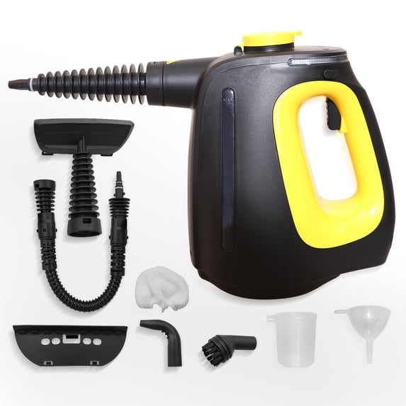 Yardeen Handheld Steam Cleaner with 10-Piece Accessory Set. Multipurpose Portable Steamer with Safety Lock for Cleaning Car Detailing, Bathroom, Shower, Home, Upholstery