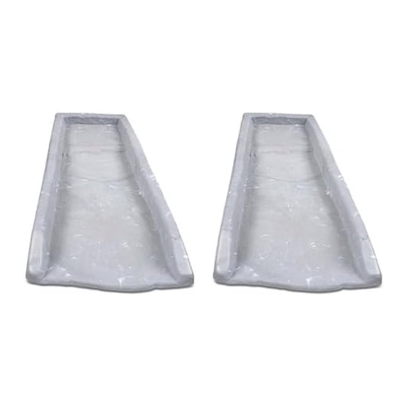Yardfully Downspout Splashblock (Gray), 2 Pack