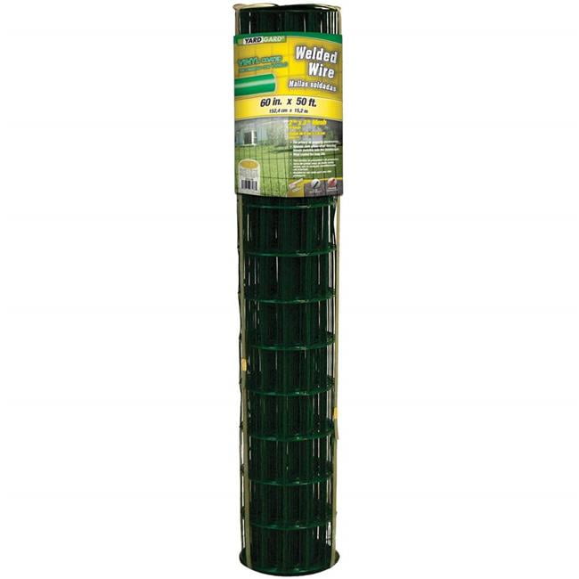 Green Vinyl Coated Steel Wire Fence, 36 Inch x 50 Foot
