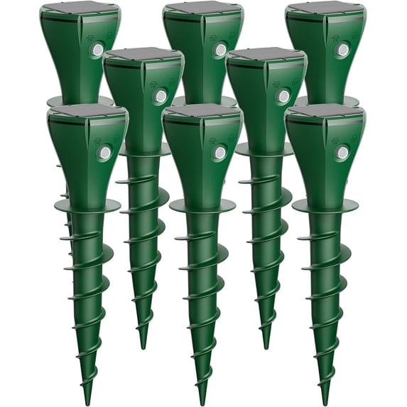 Yardgrace 8 Pack Solar Mole Repellent, Waterproof Gopher Repellent Ultrasonic for Yard Lawn & Garden