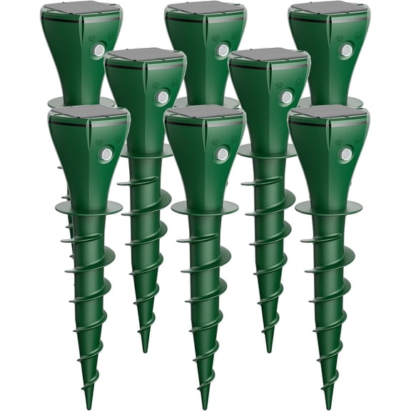 Yardgrace 8 Pack Solar Mole Repellent, Waterproof Gopher Repellent Ultrasonic for Yard Lawn & Garden