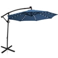 thumbnail image 1 of Yardi Yard 10 ft 360° Rotation Solar Powered LED Patio Offset Umbrella-Blue, Patio Offset Umbrella with Easy Tilt Adjustment, Cantilever Patio Umbrellas, Sunshade Umbrella Canopy, 1 of 8