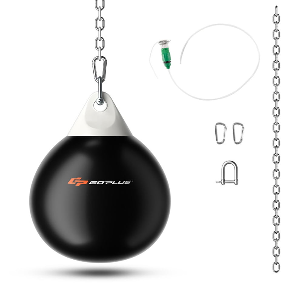 Yardi Yard 18 Inch 110 Pound Heavy Punching Water Aqua Bag with Adjustable Metal Chain-Black, Water Aqua Bag for Adults Fitness, MMA
