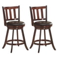 thumbnail image 1 of Yardi Yard 2 Pieces 360 Degree Swivel Wooden Counter Height Bar Stool Set with Cushioned Seat-25 inches, Bar Height Stools, Bar Stools for Kitchen, Dining Room, 1 of 7