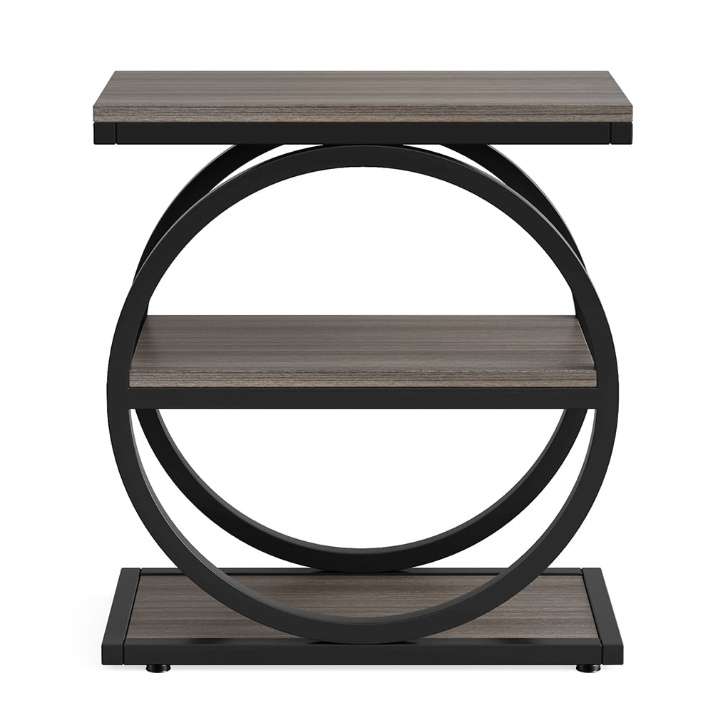 Yardi Yard 3-Shelf End Table, Modern Industrial, 23.62"W x 25.59"H, 11.81"D, Bedside Tables Small Dresser for Small Space Yardi Yard 3-Shelf End Table, Modern Industrial, 23.62"W x 25.59"H, 11.81"D, Bedside Tables Small Dresser for Small Space