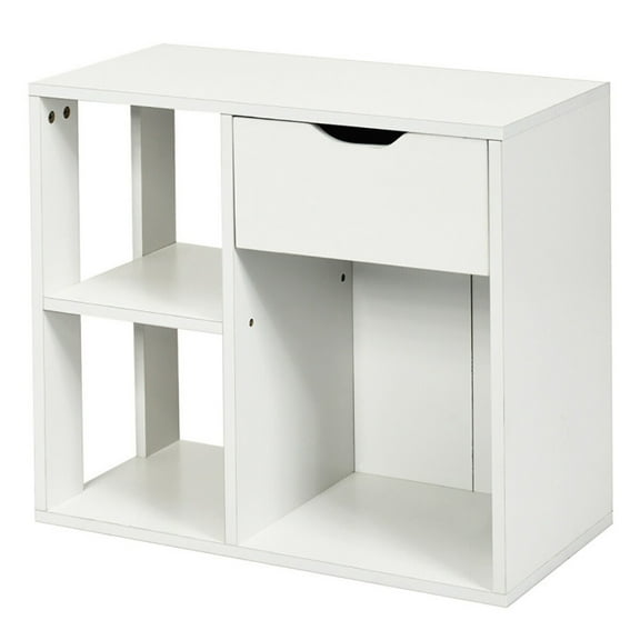 Yardi Yard 3-Tier Side Table with Storage Shelf and Drawer Space, Side Table, Chairside Table Narrow End Table for Bedroom Living Room Kitchen