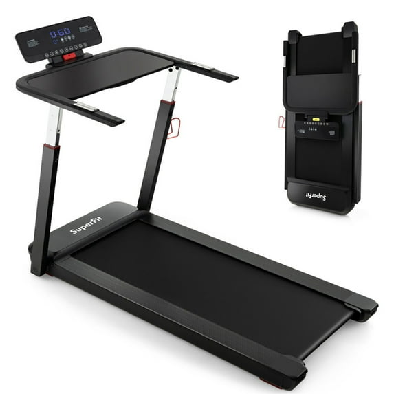 Yardi Yard 3HP Folding Treadmill with Adjustable Height and APP Control-Black, Treadmill for Walking & Running