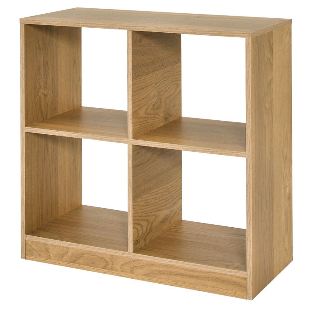 Yardi Yard 4-Cube Kids Bookcase with Open Shelves-Natural, Toy Storage for Kids, Boys, Girls, Nursery