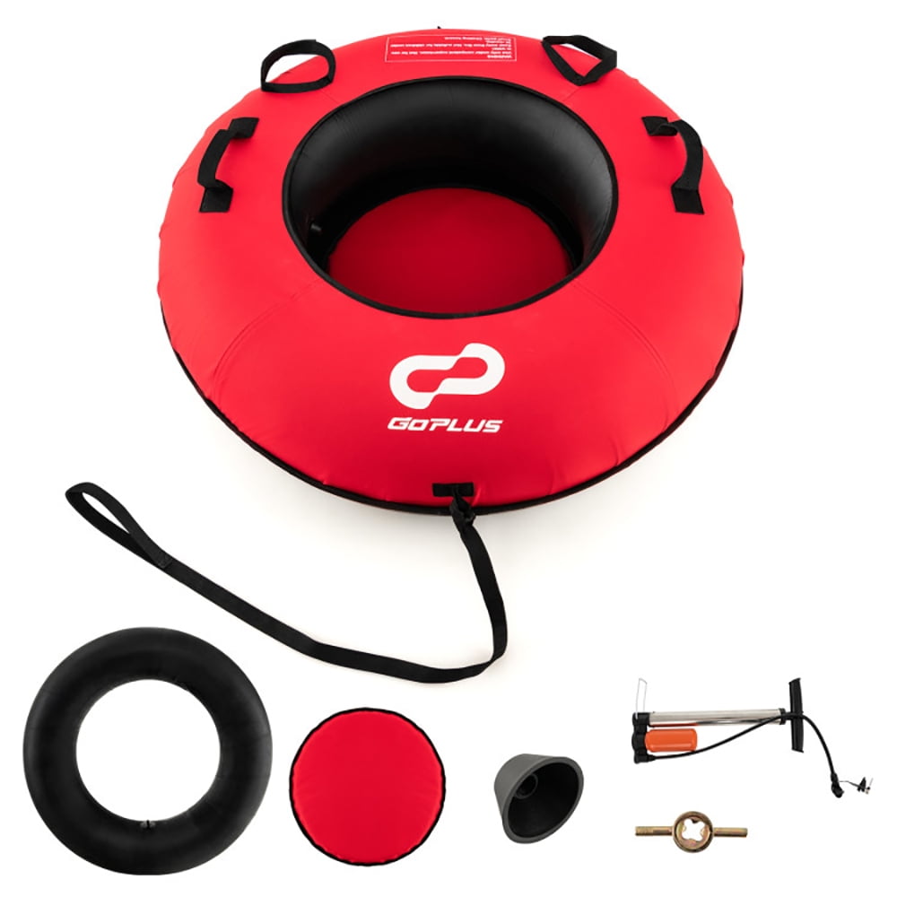 Yardi Yard 40" Inflatable Snow Sled for Kids and Adults-Red, Adults and Kids Inflatable Sledding Snow Tube Sled Rider Yardi Yard 40" Inflatable Snow Sled for Kids and Adults-Red, Adults and Kids Inflatable Sledding Snow Tube Sled Rider