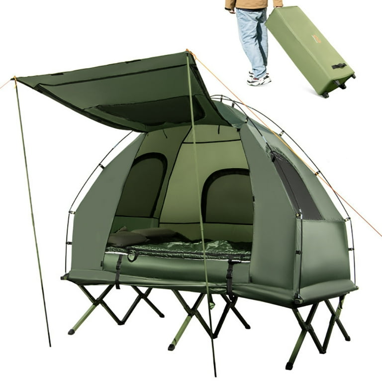 Yardi Yard 5 in 1 2 Person Foldable Outdoor Camping Tent Cot with Air Mattress and Sleeping Bag Walmart