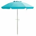 thumbnail image 1 of Yardi Yard 6.5 Feet Beach Umbrella with Sun Shade and Carry Bag without Weight Base-Blue, Travel Beach Umbrella, Beach Umbrellas for Sand Heavy Duty Wind Portable Beach Umbrella, 1 of 9