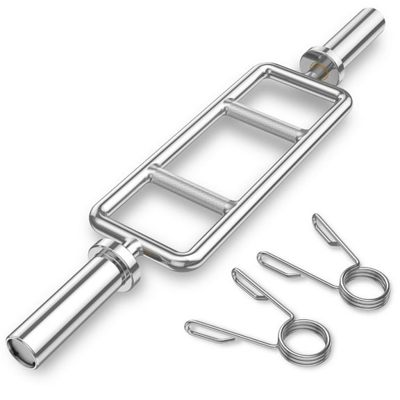 Yardi Yard 700 LBS Olympic Triceps Bar with Knurled Handles for Squats Deadlifts Shrugs, Olympic Triceps Bar, Home Gym Weightlifting Exercise for Squats, Deadlifts, Shrugs