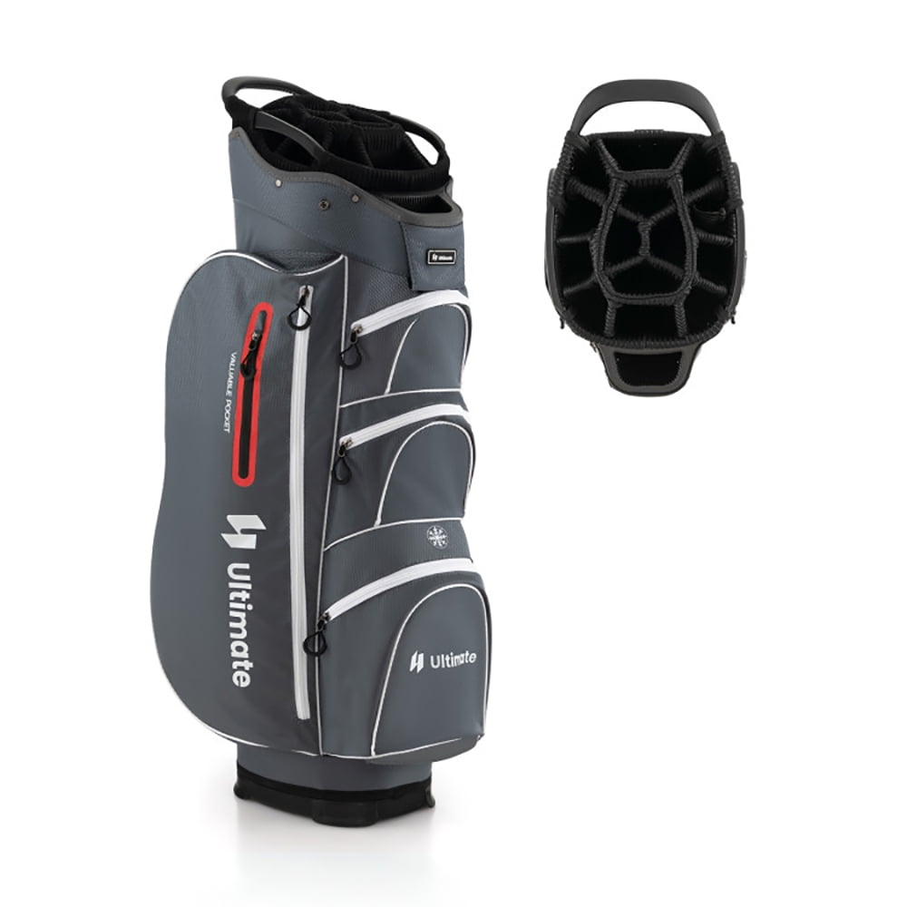 Yardi Yard 9.5 Inch Lightweight Golf Cart Bag with 15 Way Top Dividers-Red, Lightweight Golf Stand Bag for Men & Women,Multiple Pockets, Lightweight & Durable