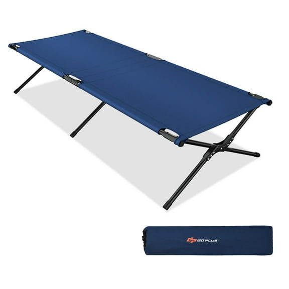 Yardi Yard Adults Kids Folding Camping Cot-Blue, Compact Camping Cot Backpacking Ultralight Folding Lightweight Cot Easy Set Up Heavy Duty