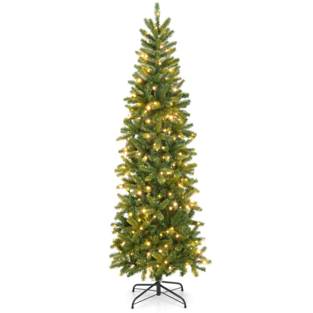 Yardi Yard Artificial Christmas Tree with 648 PVC PE Branch Tips, 6 Ft Pre-Lit Artificial Christmas Pencil Tree, Artificial Christmas Pencil Tree for Indoor and Outdoor, White Yardi Yard Artificial Christmas Tree with 648 PVC PE Branch Tips, 6 Ft Pre-Lit Artificial Christmas Pencil Tree, Artificial Christmas Pencil Tree for Indoor and Outdoor, White