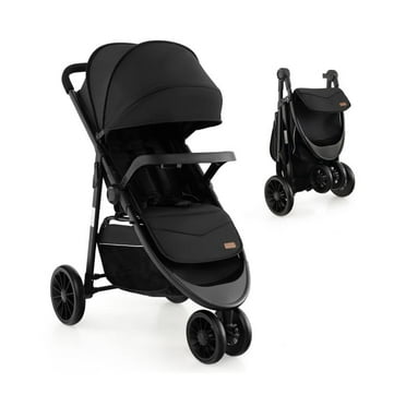 Yardi Yard Baby Jogging Stroller with Adjustable Canopy for Newborn-Black, Toddler Stroller for Infant & Toddler