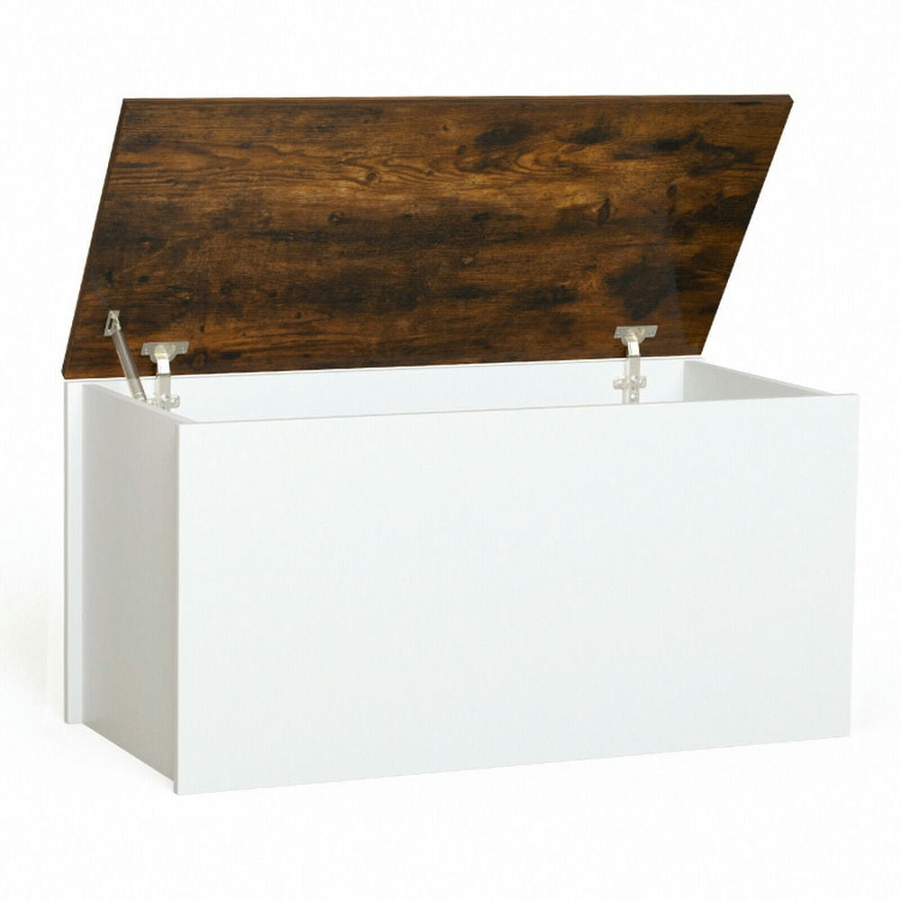 Yardi Yard Flip-top Storage Chest with Self-hold Cover and Pneumatic Rod-White, Toy Storage for Kids, Boys, Girls, Nursery