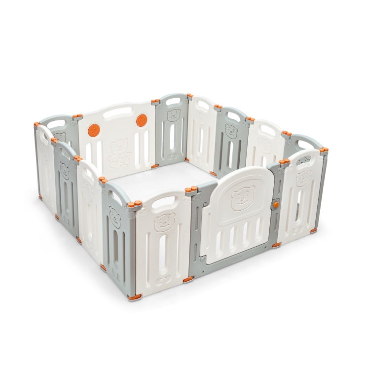 Yardi Yard Foldable Baby Playpen 14 Panel Activity Center Safety Play Yard-Beige, Baby Playpen for Babies and Toddlers Yardi Yard Foldable Baby Playpen 14 Panel Activity Center Safety Play Yard-Beige, Baby Playpen for Babies and Toddlers