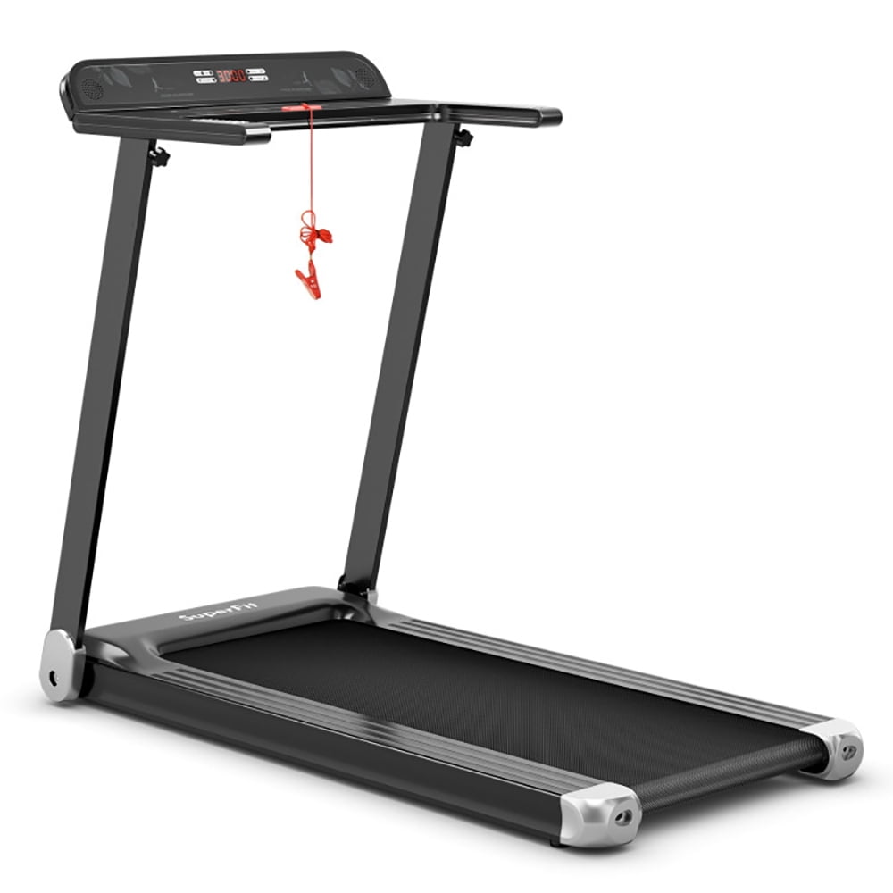 Yardi Yard Folding Electric Compact Walking Treadmill with APP Control Speaker-Silver, Treadmill for Walking & Running