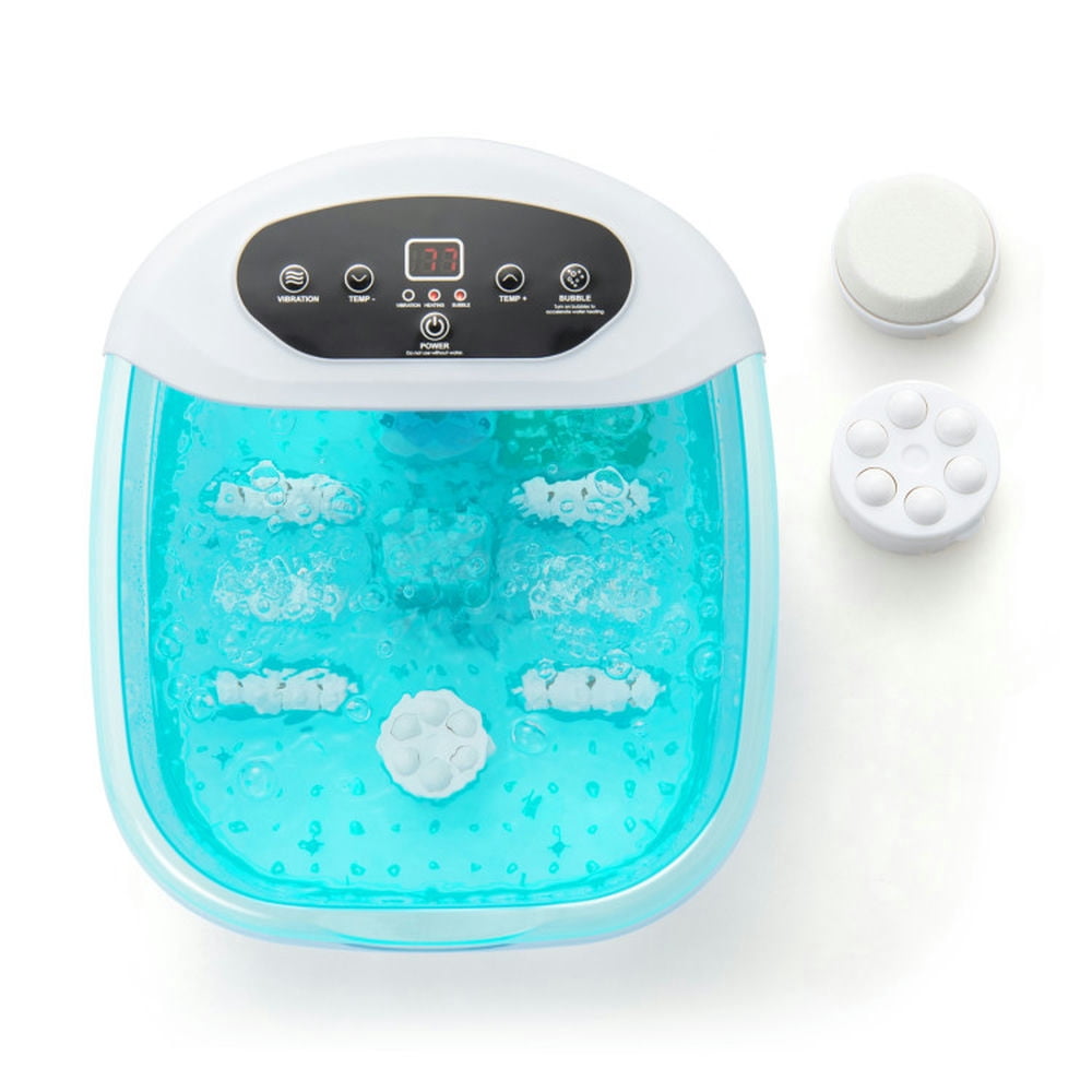 Yardi Yard Foot Spa Massager Tub with Removable Pedicure Stone and Massage Beads-Turquoise, Massage Gun