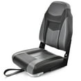 thumbnail image 1 of Yardi Yard High Back Folding Boat Seats with Black Grey Sponge Cushion and Flexible Hinges-1 Piece, Captain Bucket Seat, Pontoon Boat Seat with Thickened Sponge Padding, 1 of 8