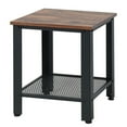 thumbnail image 1 of Yardi Yard Industrial End Table 2-Tier Side Table-Black, Side Table, Chairside Table Narrow End Table for Bedroom Living Room Kitchen, 1 of 9