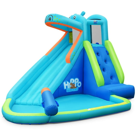 Yardi Yard Inflatable Water Pool with Splash and Slide Without Blower, Bounce House Castle with Inflatable Bouncer, Safe Entrance Opening, Strong Blower Included