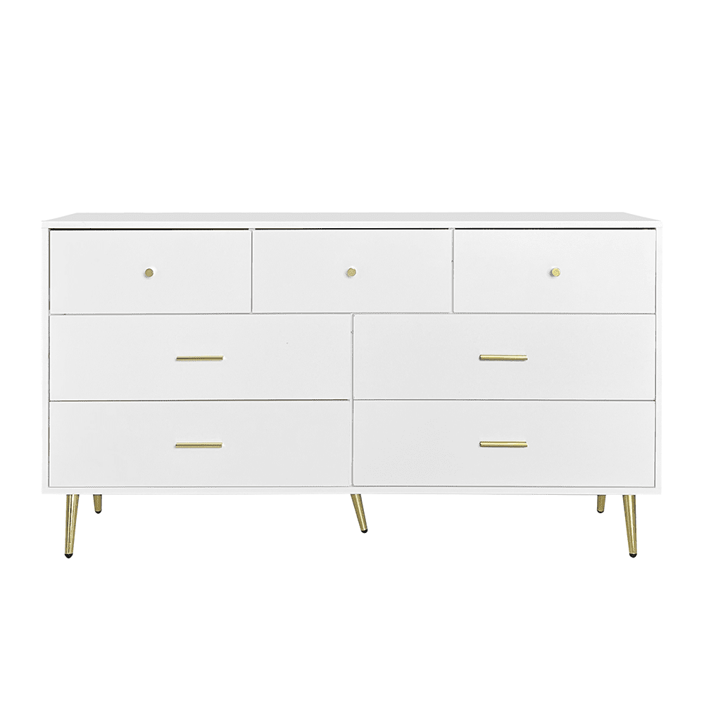 white dresser gold legs Manhattan Comfort Jasper 55